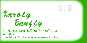 karoly banffy business card